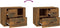 vidaXL - Nachtkastje - 60x36x45 - cm - bewerkt - hout - gerookt - eikenkleurig