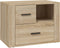 vidaXL - Nachtkastje - 60x36x45 - cm - bewerkt - hout - sonoma - eikenkleurig