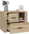 vidaXL - Nachtkastje - 60x36x45 - cm - bewerkt - hout - sonoma - eikenkleurig