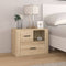 vidaXL - Nachtkastje - 60x36x45 - cm - bewerkt - hout - sonoma - eikenkleurig