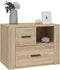 vidaXL - Nachtkastje - 60x36x45 - cm - bewerkt - hout - sonoma - eikenkleurig