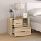vidaXL - Nachtkastje - 60x36x45 - cm - bewerkt - hout - sonoma - eikenkleurig