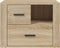 vidaXL - Nachtkastje - 60x36x45 - cm - bewerkt - hout - sonoma - eikenkleurig