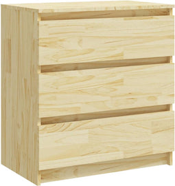 vidaXL - Nachtkastje - 60x36x64 - cm - massief - grenenhout