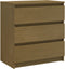vidaXL - Nachtkastje - 60x36x64 - cm - massief - grenenhout - honingbruin