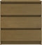 vidaXL - Nachtkastje - 60x36x64 - cm - massief - grenenhout - honingbruin