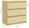 vidaXL - Nachtkastje - 60x36x64 - cm - massief - grenenhout