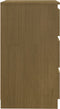 vidaXL - Nachtkastje - 60x36x64 - cm - massief - grenenhout - honingbruin