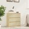 vidaXL - Nachtkastje - 60x36x64 - cm - massief - grenenhout