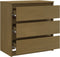 vidaXL - Nachtkastje - 60x36x64 - cm - massief - grenenhout - honingbruin