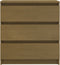 vidaXL - Nachtkastje - 60x36x64 - cm - massief - grenenhout - honingbruin