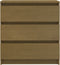 vidaXL - Nachtkastje - 60x36x64 - cm - massief - grenenhout - honingbruin