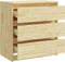 vidaXL - Nachtkastje - 60x36x64 - cm - massief - grenenhout