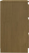 vidaXL - Nachtkastje - 60x36x64 - cm - massief - grenenhout - honingbruin
