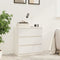 vidaXL - Nachtkastje - 60x36x64 - cm - massief - grenenhout - wit