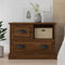vidaXL - Nachtkastje - 60x39x45 - cm - bruin - eikenkleur