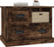 vidaXL - Nachtkastje - 60x39x45 - cm - gerookt - eikenkleurig