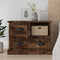 vidaXL - Nachtkastje - 60x39x45 - cm - gerookt - eikenkleurig