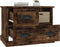 vidaXL - Nachtkastje - 60x39x45 - cm - gerookt - eikenkleurig