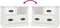 vidaXL - Nachtkastje - 60x39x45 - cm - hoogglans - wit