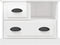 vidaXL - Nachtkastje - 60x39x45 - cm - hoogglans - wit