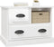 vidaXL - Nachtkastje - 60x39x45 - cm - hoogglans - wit