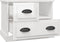 vidaXL - Nachtkastje - 60x39x45 - cm - hoogglans - wit
