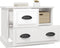 vidaXL - Nachtkastje - 60x39x45 - cm - hoogglans - wit