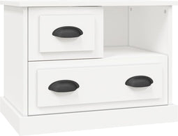 vidaXL - Nachtkastje - 60x39x45 - cm - wit