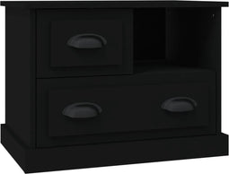vidaXL - Nachtkastje - 60x39x45 - cm - zwart