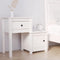 vidaXL - Nachtkastje - 79,5x38x65,5 - cm - massief - grenenhout - wit