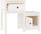 vidaXL - Nachtkastje - 79,5x38x65,5 - cm - massief - grenenhout - wit