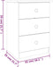 vidaXL - Nachtkastje - ALTA - 41x35x55,5 - cm - massief - grenenhout - wit