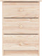 vidaXL - Nachtkastje - ALTA - 41x35x55,5 - cm - massief - grenenhout