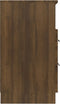 vidaXL - Nachtkastje - bewerkt - hout - bruin - eikenkleur