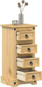 vidaXL - Nachtkastje - Corona - 35x32,5x74 - cm - massief - grenenhout