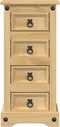 vidaXL - Nachtkastje - Corona - 35x32,5x74 - cm - massief - grenenhout