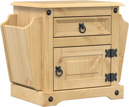 vidaXL - Nachtkastje - Corona - 45x35x47,5 - cm - massief - grenenhout