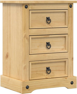 vidaXL - Nachtkastje - Corona - 45x35x64 - cm - massief - grenenhout