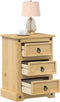 vidaXL - Nachtkastje - Corona - 45x35x64 - cm - massief - grenenhout