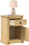 vidaXL - Nachtkastje - Corona - 45x35x64 - cm - massief - grenenhout