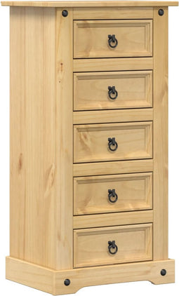vidaXL - Nachtkastje - Corona - 53x39x103 - cm - massief - grenenhout