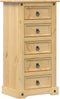 vidaXL - Nachtkastje - Corona - 53x39x103 - cm - massief - grenenhout