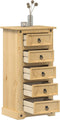 vidaXL - Nachtkastje - Corona - 53x39x103 - cm - massief - grenenhout