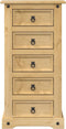 vidaXL - Nachtkastje - Corona - 53x39x103 - cm - massief - grenenhout