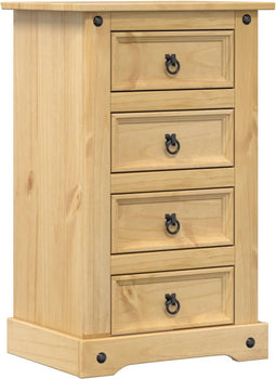 vidaXL - Nachtkastje - Corona - 53x39x84 - cm - massief - grenenhout