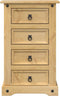 vidaXL - Nachtkastje - Corona - 53x39x84 - cm - massief - grenenhout