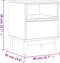 vidaXL - Nachtkastje - FLAM - 40x35x50 - cm - massief - grenenhout