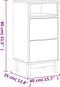vidaXL - Nachtkastje - FLAM - 40x35x80 - cm - massief - grenenhout