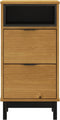 vidaXL - Nachtkastje - FLAM - 40x35x80 - cm - massief - grenenhout